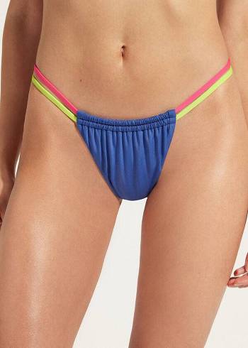 Calzedonia Brazilian String Tokyo Eco Bikinibroekjes Dames Blauw | BE1343ZG
