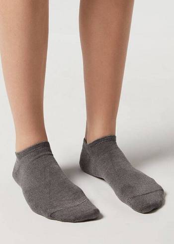 Calzedonia Cashmere Blend No-Show Sokken Heren Grijs | BE2882FM