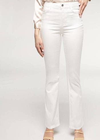 Calzedonia Eco Light Flared Denim Jeans Dames Wit | BE2574SO