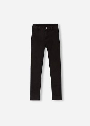 Calzedonia Soft Touch Denim Cropped Mager Leggings Kinderen Zwart Blauw | BE3141DN
